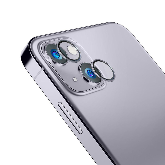 3MK Lens Protection Pro iPhone 14 6,1" fioletowy/violet Ochrona na obiektyw aparatu z ramką montażową 1szt.