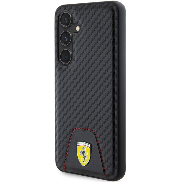 Etui FerrariFEHCS24SN3PUK Samsung Galaxy S24 S921 czarny/black hardcase Carbon Stitched Bottom Case
