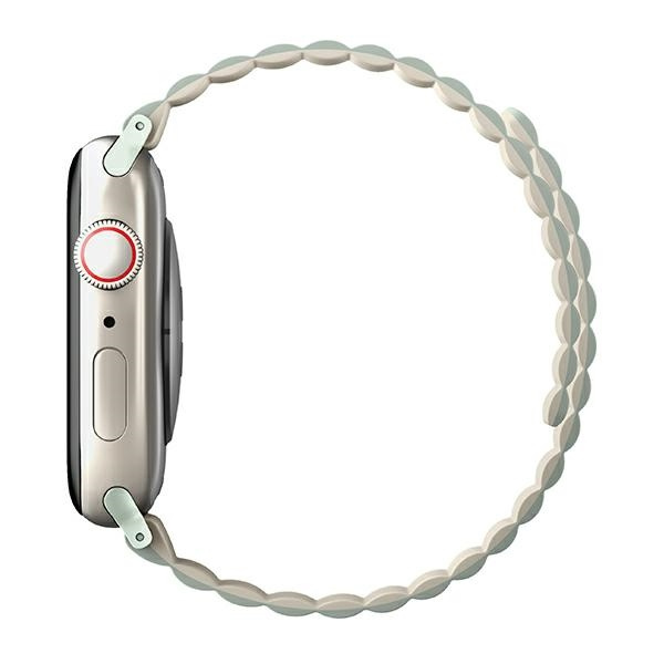 UNIQ pasek Revix Apple Watch Series 4/5/6/7/8/SE/SE2/Ultra 42/44/45mm. Reversible Magnetic szałwia-beżowy/sage-beige