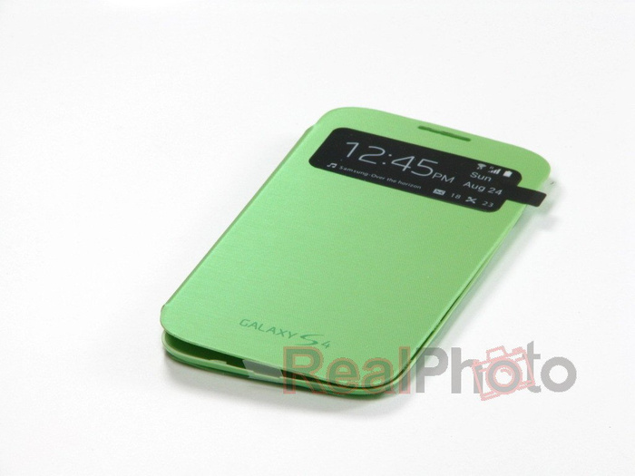 Futerał SAMSUNG Galaxy S4 SIV I9500 I9505 Etui Flip S-VIEW EF-CI950BWEG Zielony