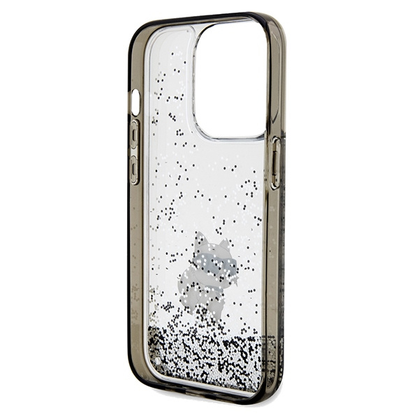 Etui Karl Lagerfeld KLHCP14LLKCNSK iPhone 14 Pro 6.1" transparent hardcase Liquid Glitter Choupette Case