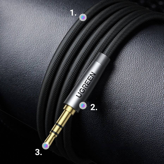 Ugreen AV190 przewód kabel przedłużacz AUX 3.5mm mini jack 1m