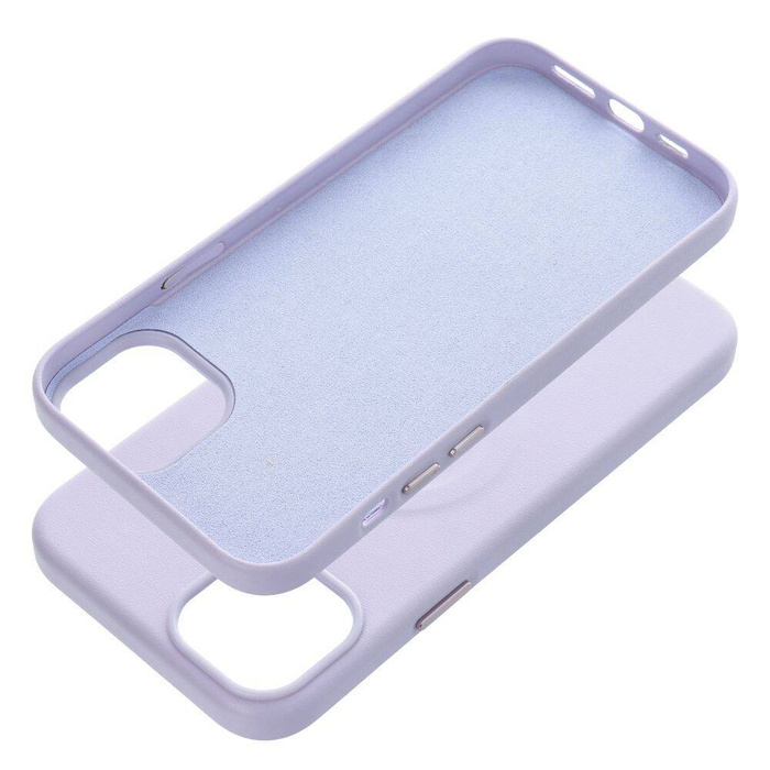 ROAR futerał LEATHER MAG kompatybilny z MagSafe do IPHONE 15 Plus Fioletowy