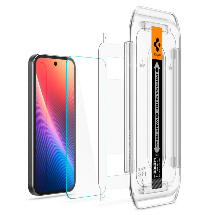 SZKŁO HARTOWANE SPIGEN GOOGLE PIXEL 9A GLAS.TR ”EZ FIT” 2-PACK CLEAR
