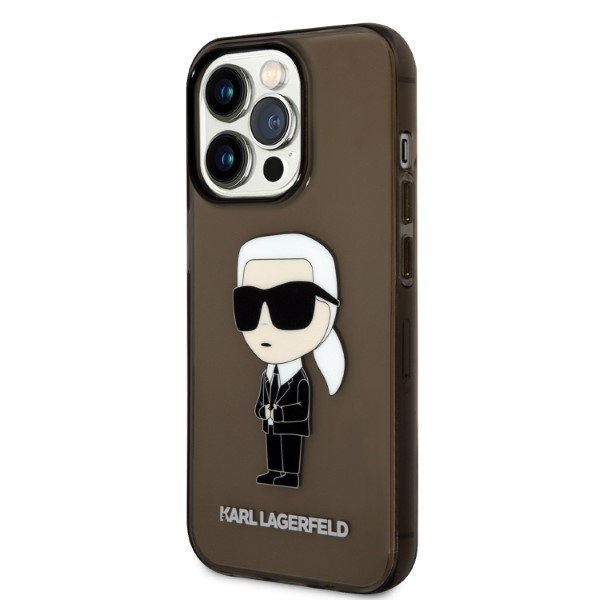 Etui KARL LAGERFELD Apple iPhone 14 Pro Ikonik Karl Lagerfeld Czarny Hardcase
