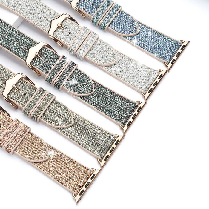 Dux Ducis Strap pasek do Watch 7 / 6 / 5 / 4 / 3 / 2 / SE (41 / 40 / 38mm) opaska bransoleta bransoletka niebieski (Sparkle Version)