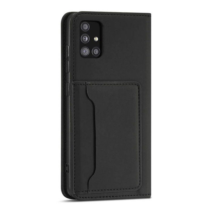 Magnet Card Case etui do Xiaomi Redmi Note 11 pokrowiec portfel na karty kartę podstawka czarny