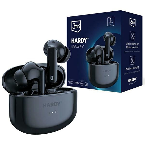 3MK Hardy LifePods Pro słuchawki bezprzewodowe Bluettoth 5.3 ANC czarny/black