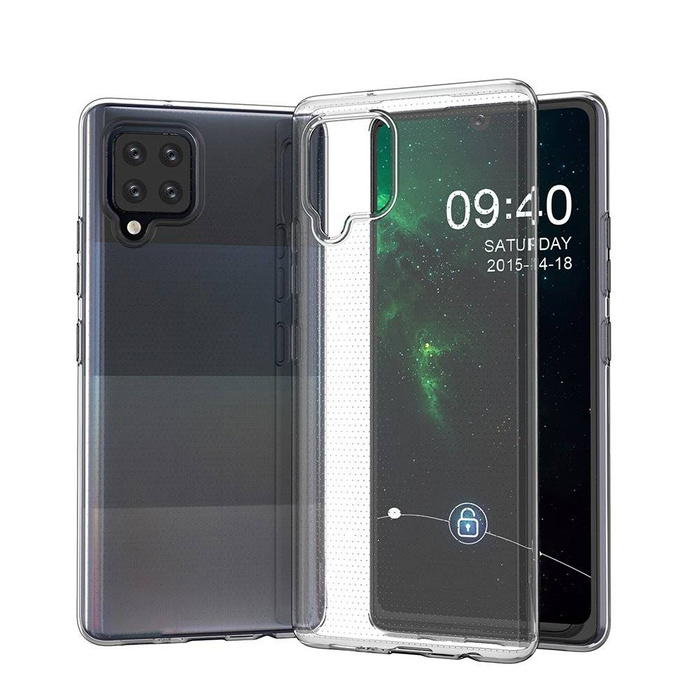 Żelowy pokrowiec etui Ultra Clear 0.5mm Samsung Galaxy A12 / Galaxy M12 przezroczysty