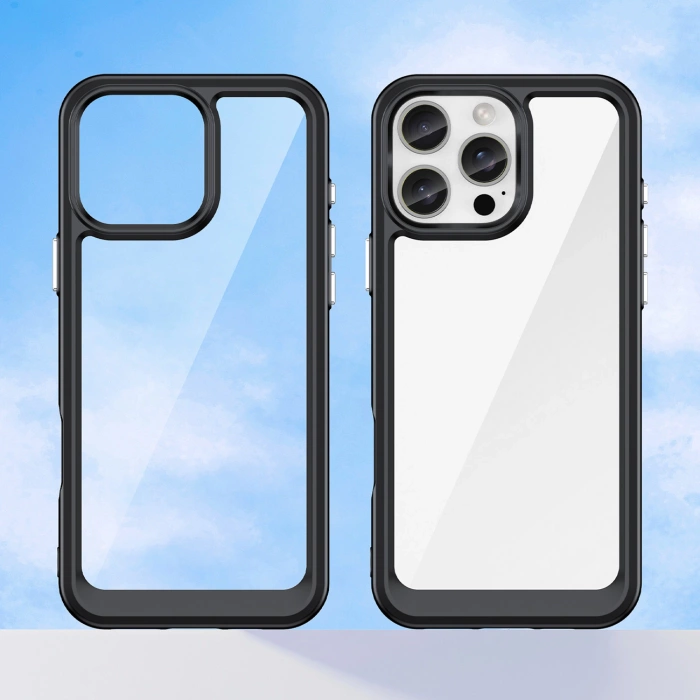 Etui Outer Space Case z żelową ramką do iPhone 16 Pro - czarne