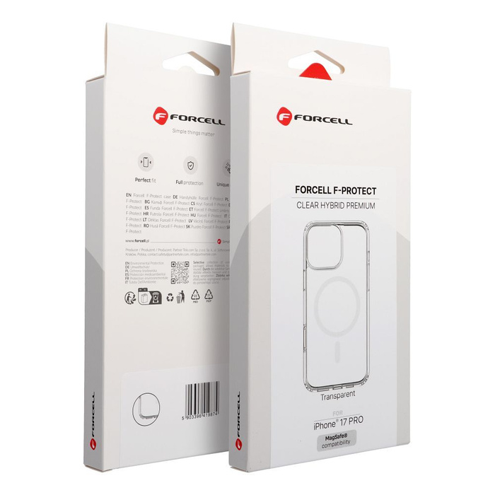 Etui na iPhone 17 PRO MAX Forcell F-Protect Clear Hybrid Premium zgodny z MagSafe transparent 0INT