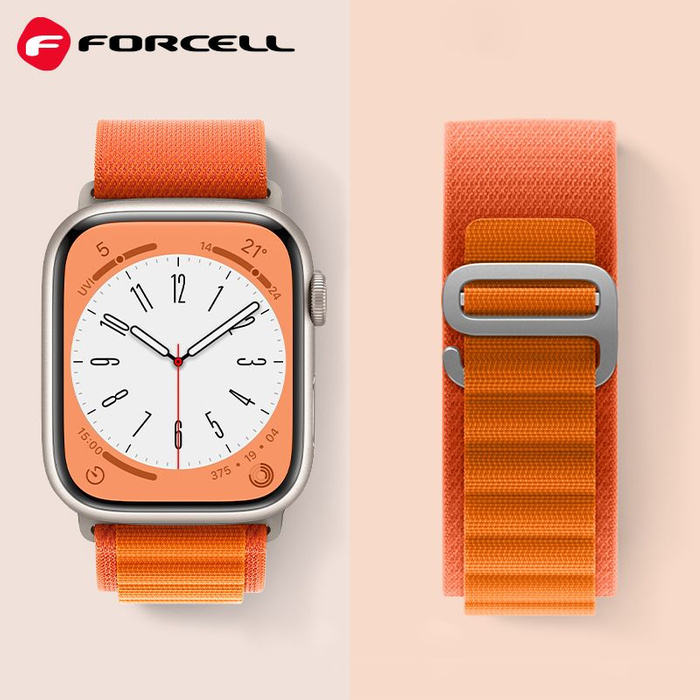 FORCELL F-DESIGN FA13 pasek do APPLE Watch 38 / 40 / 41 mm pomarańczowy