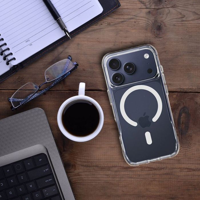 ROAR futerał SLIM DEFENDER kompatybilny z MagSafe do IPHONE 17 Pro Max transparentny