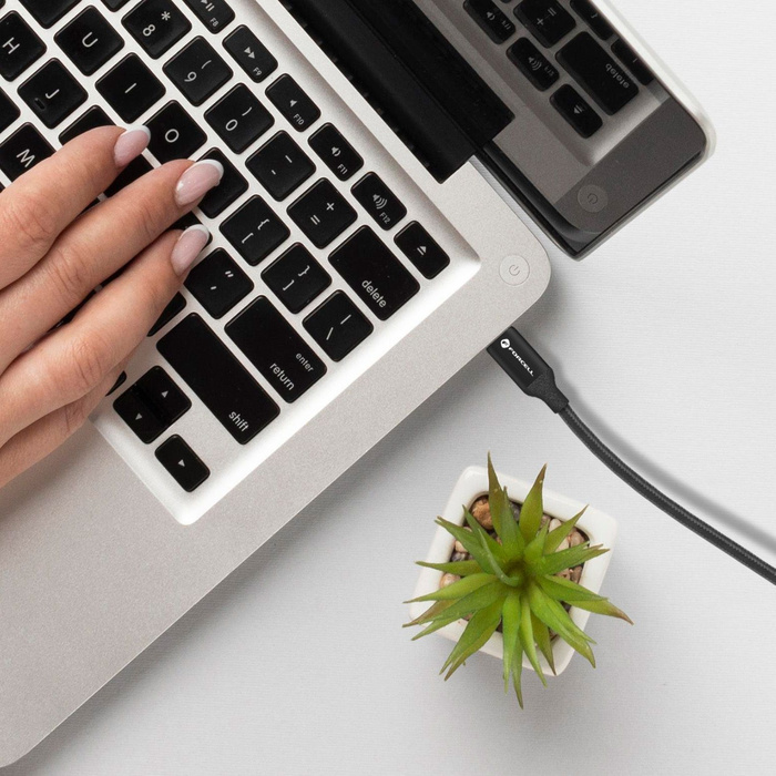 Kabel USB C do USB C Forcell F-Energy QC4.0 PD 5A 100W E-mark / 4K / Thunderbolt / 20Gbit/s 1 m C391 czarny