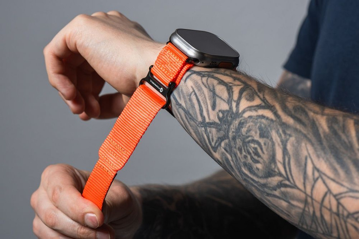 Pasek do Apple Watch Forcell F-Design FA05 rzep nylon 38 / 40 / 41 mm pomarańczowy