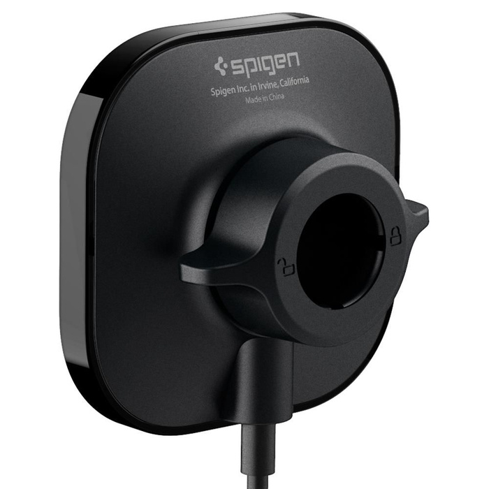 Spigen Its12 W Onetap Magnetic Magsafe Vent Car Charger 7.5 W Uchwyt Do Kratki Black