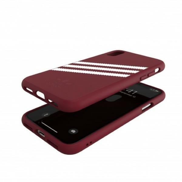 Etui Adidas OR Moulded PU Suede iPhone X/XS burgundowy/collegiate burgundy 33282