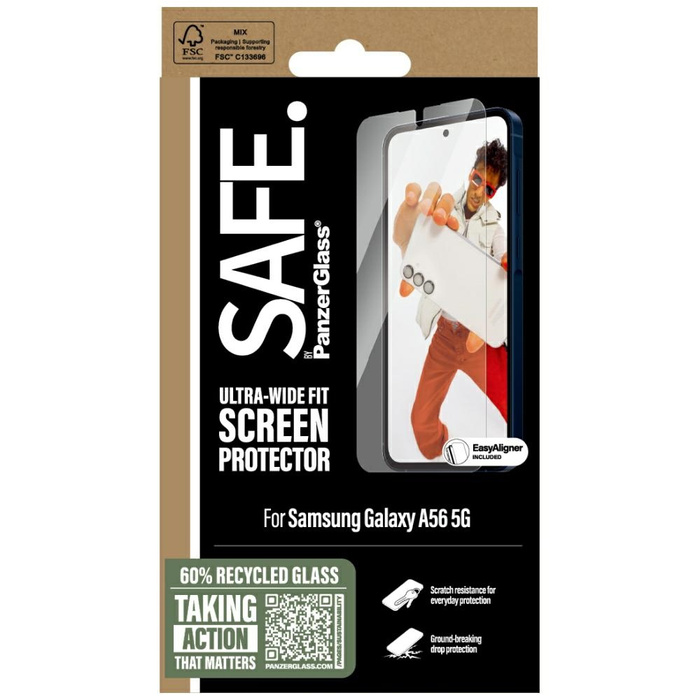 Szkło hartowane SAFE by PanzerGlass       Ultra-Wide Fit do Samsung Galaxy A56 5G