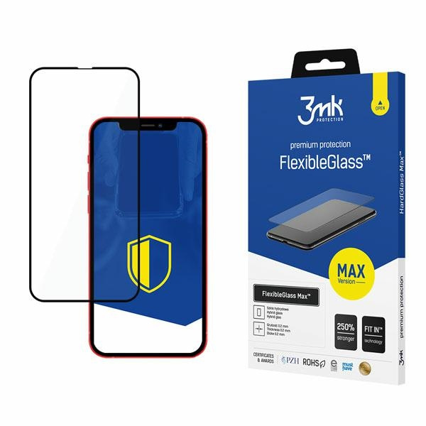 Szkło Hybrydowe 3MK Apple iPhone 13 Pro Max Czarny FlexibleGlass Max