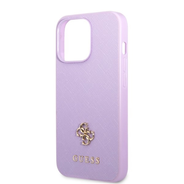Etui Guess Guhcp13lps4mu iPhone 13 Pro / 13 6,1" Purpurowy/purple Hardcase Saffiano 4g Small Metal Logo Case