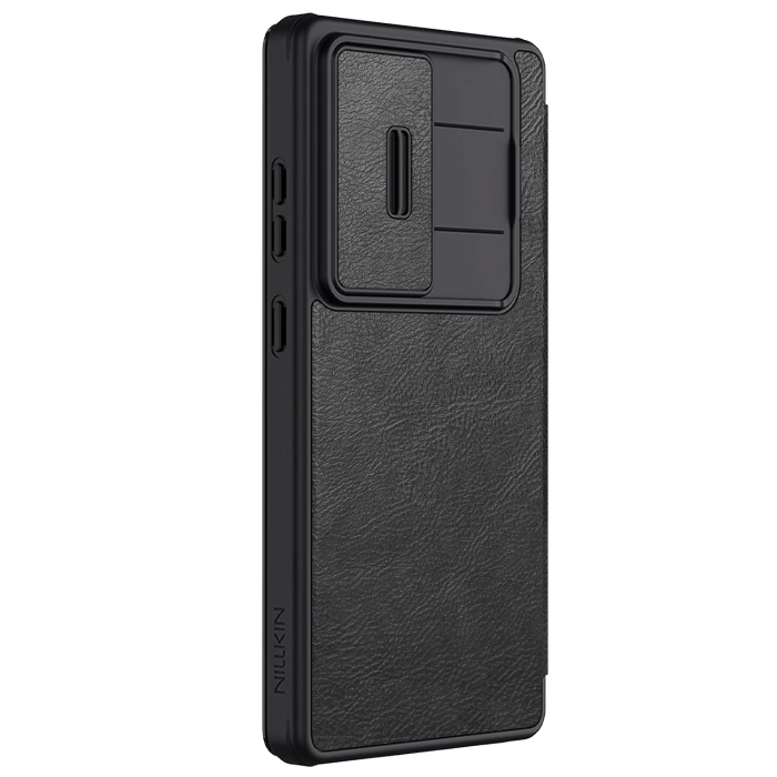 Etui z klapką Nillkin Qin Pro Leather Case Samsung S25 ULTRA, BLACK / CZARNY