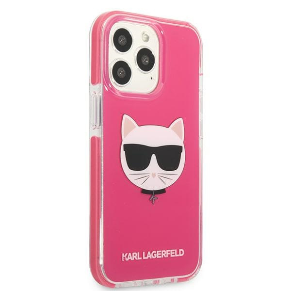Etui KARL LAGERFELD Apple iPhone 13 Pro Max Choupette Head Fuksja Różowy Hardcase