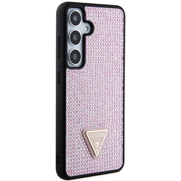 Etui Guess GUHCS24SHDGPPP S24 S921 różowy/pink hardcase Rhinestone Triangle Case