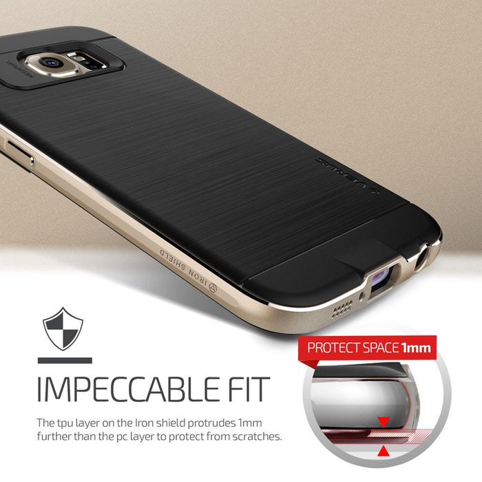 Etui Samsung Galaxy S6 VERUS Iron Shield Gold Jak Spigen SGP Pokrowiec
