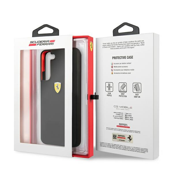 Etui FERRARI Samsung Galaxy S22 Plus On Track Silicone Czarny Hardcase