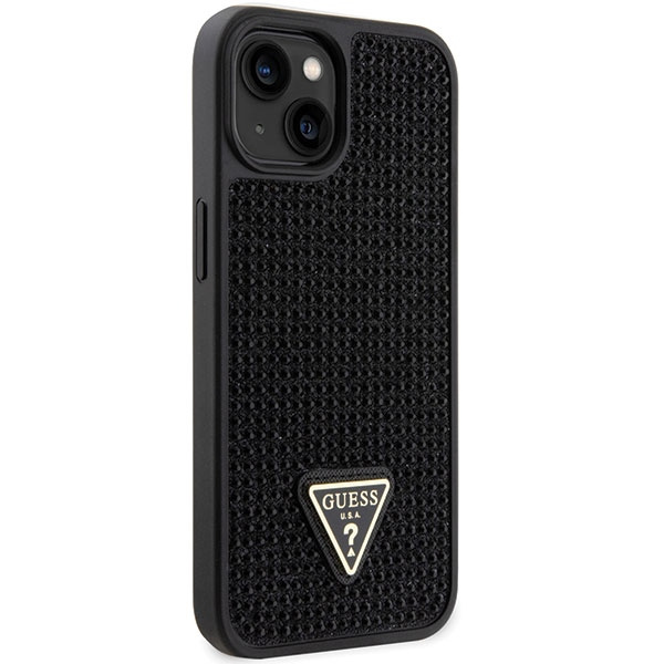 Etui Guess GUHCP14SHDGTPK iPhone 14 6.1" czarny/black hardcase Rhinestone Triangle Case