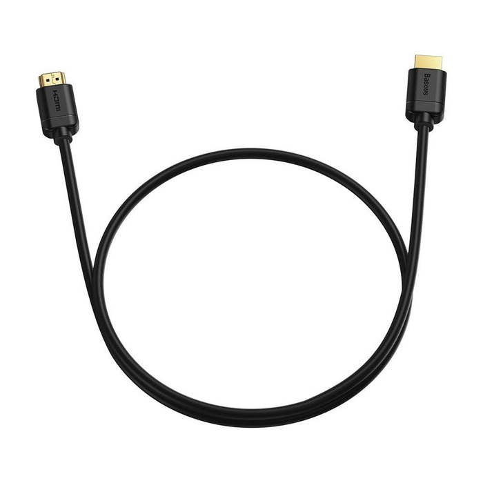 Baseus kabel przewód HDMI 2.0 4K 60 Hz 3D HDR 18 Gbps 1m czarny (CAKGQ-A01)
