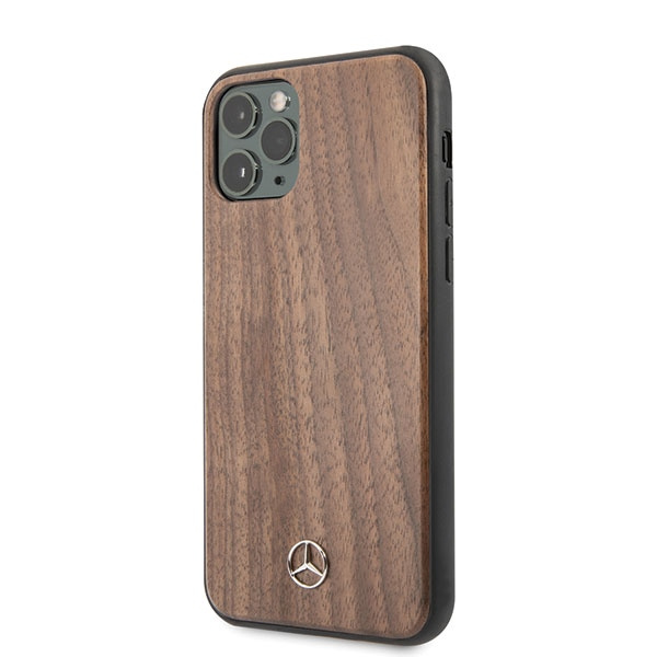 Etui MERCEDES Apple iPhone 11 Pro Max Wood Line Walnut Brązowy Case
