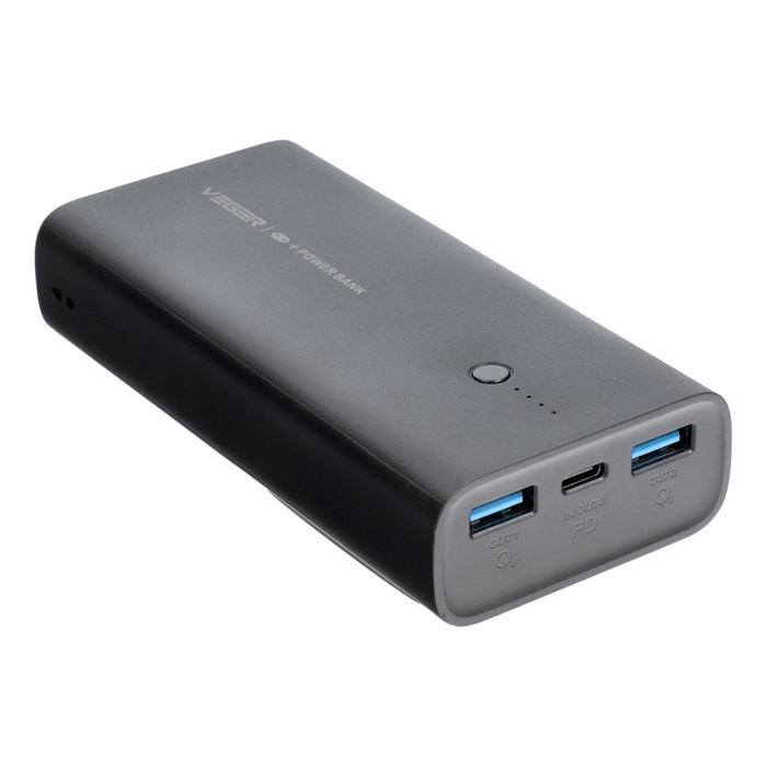 VEGER powerbank 10000 mAh PD QC3.0 20W ACE100 (W1146) czarny.