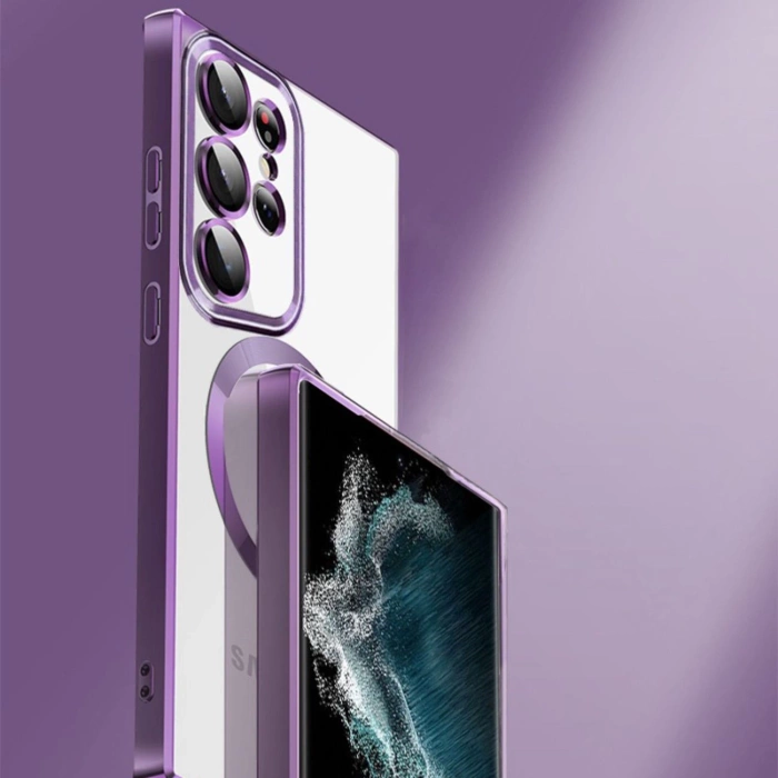 Etui Wozinsky Electroplated Magsafe na Samsung Galaxy S24 FE - różowe