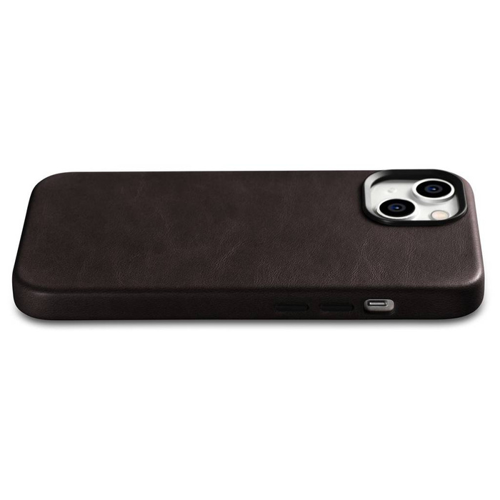 iCarer Oil Wax Premium Leather Case skórzane etui iPhone 14 Plus magnetyczne z MagSafe brązowy (WMI14220703-BN)