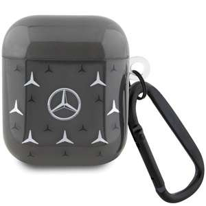 Etui Mercedes MEA28DPMGS AirPods 1/2 cover czarny/black Large Star Pattern Case