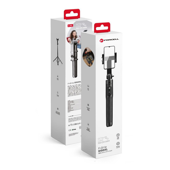 FORCELL F-GRIP S150XL selfie stick tripod z pilotem na bluetooth 