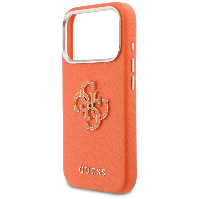 Etui Guess FW Resin Logo do iPhone 17    Pro Max pomarańczowy
