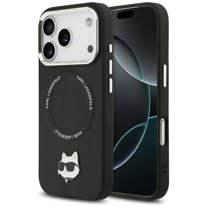 Etui Karl Lagerfeld Choupette Pin        MagSafe do iPhone 17 Pro czarny