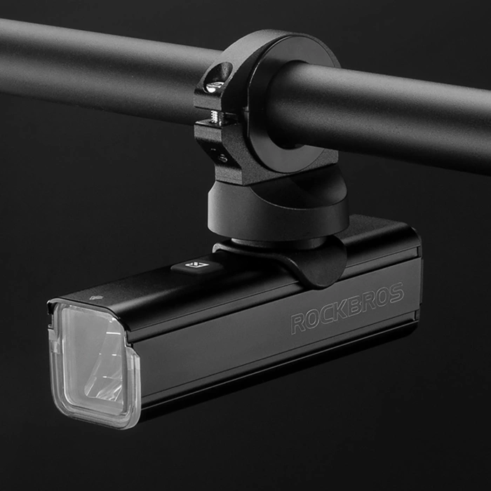 Lampka rowerowa przednia Rockbros 24610002001 1000 lm + kabel USB-C - USB-A - czarna