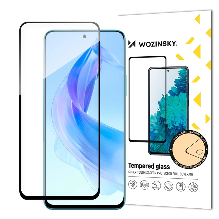 Wytrzymałe szkło hartowane Wozinsky Full Glue do Honor 90 Lite/X50i na cały ekran z ramką - czarne
