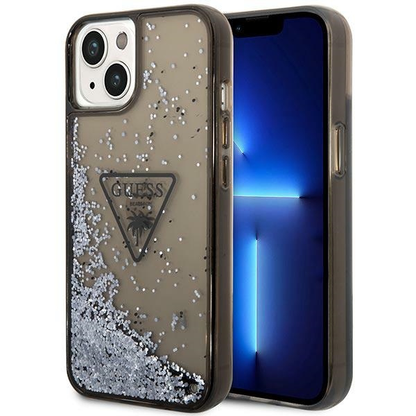 Etui GUESS Apple iPhone 14 Plus Liquid Glitter Palm Collection Czarny Hardcase