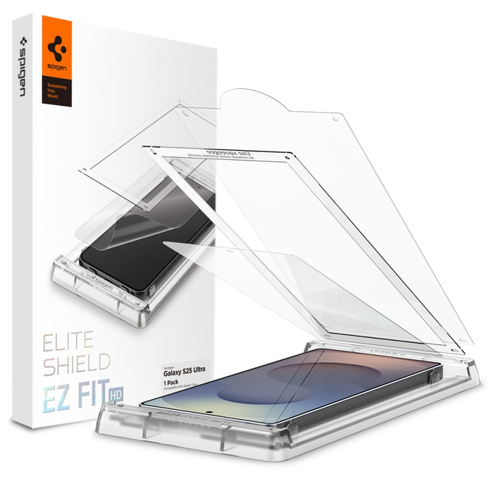 SZKŁO HYBRYDOWE SPIGEN SAMSUNG GALAXY S25 ULTRA ELITE SHIELD ”EZ FIT” HD CLEAR