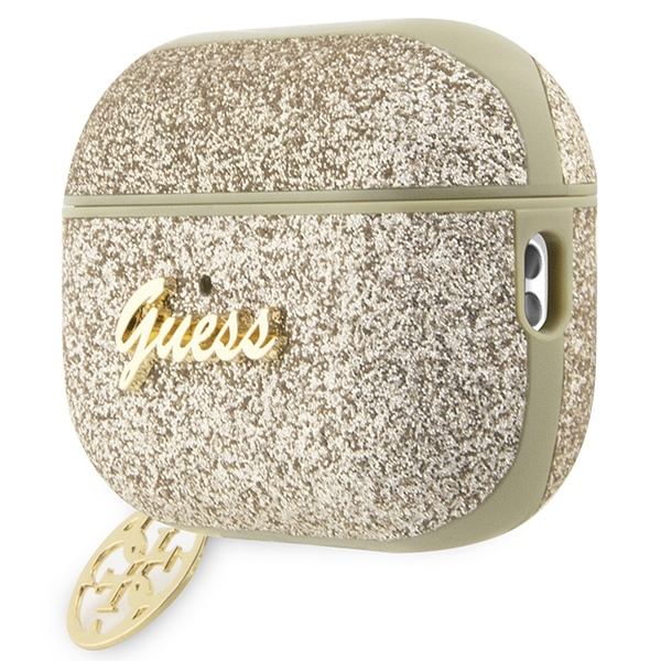 Etui Guess GUAP2GLGSHD AirPods Pro 2 cover złoty/gold Glitter Flake 4G Charm Case