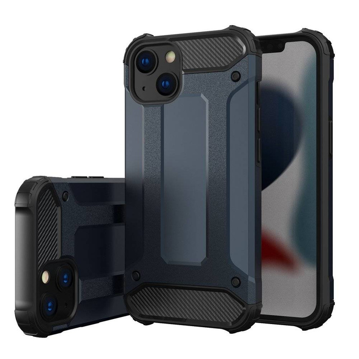 Etui Hybrid Armor Etui iPhone 14 Pancerny Hybrydowy Pokrowiec Niebieskie Case