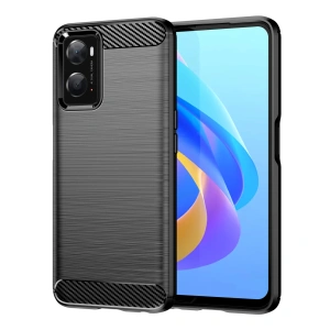 Carbon Case elastyczne etui pokrowiec Oppo A76 / Oppo A36 / Realme 9i czarny