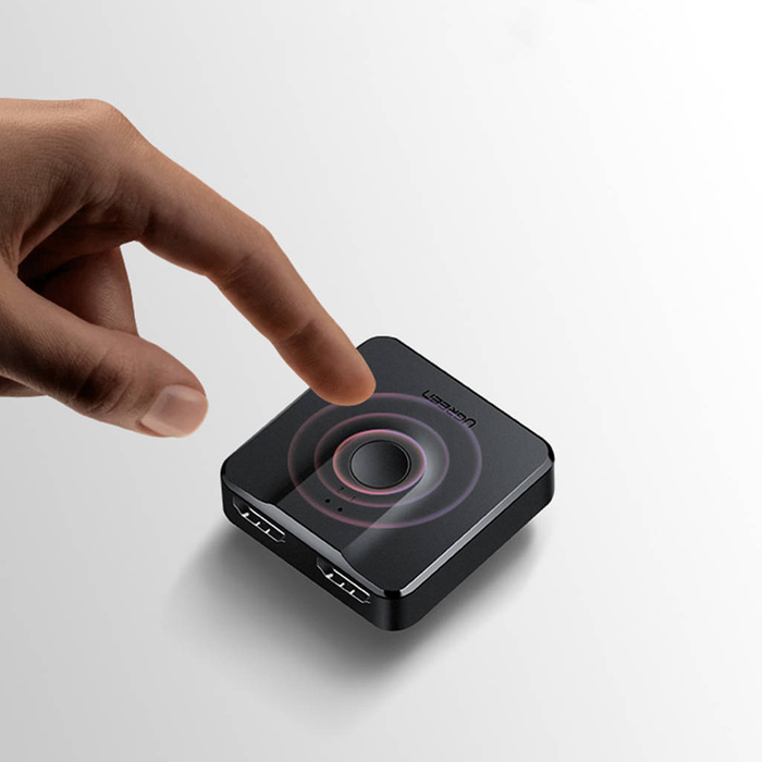 Ugreen przełącznik rozdzielacz splitter switcher HDMI - 2x HDMI 1.4v CEC 3D HDCP1.4 4K 30Hz 10,2Gbps EDID czarny (50966)