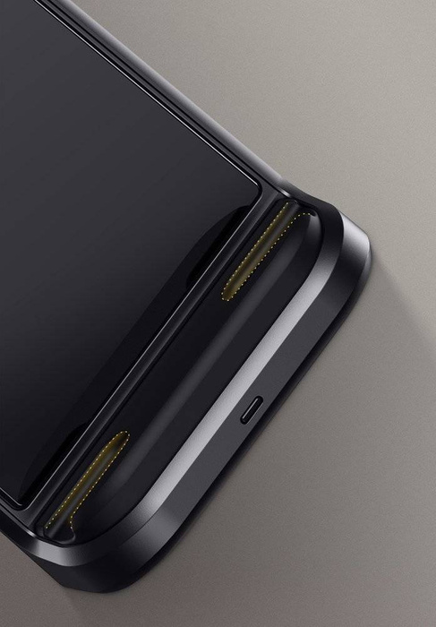 Baseus samochodowy uchwyt do telefonu na zagłówek z wbudowaną ładowarką bezprzewodową Qi 15 W czarny (WXHZ-01)