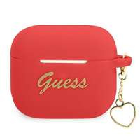 Etui GUESS Apple AirPods 3 Cover Silicone Charm Heart Collection Czerwony Case
