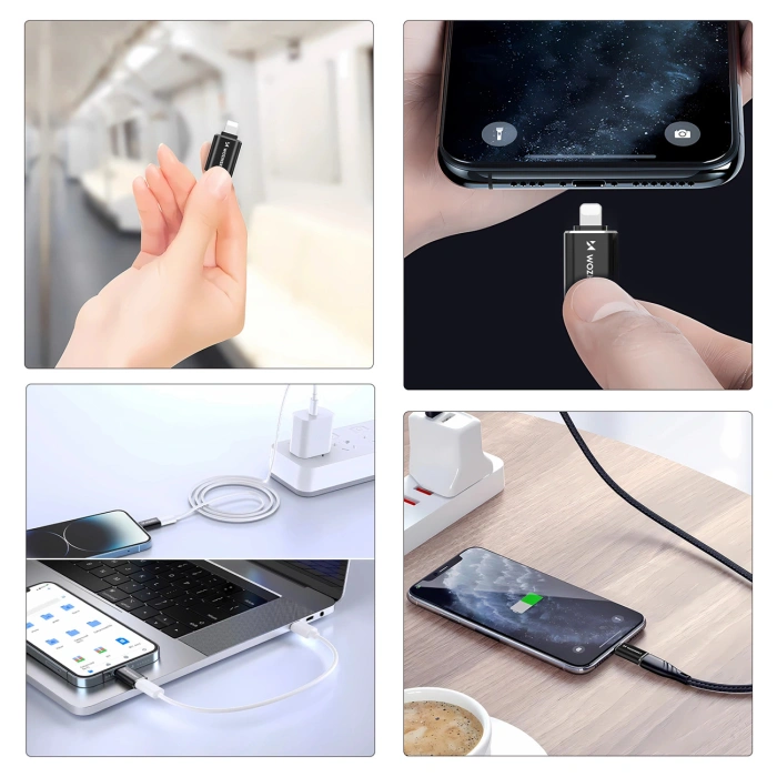 Adapter Wozinsky WALC-01 Lightning - USB-C - czarny